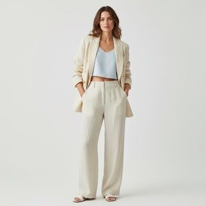 Vintage Gruppo Americano studio Cream Double-Breasted Blazer resortwear coastal